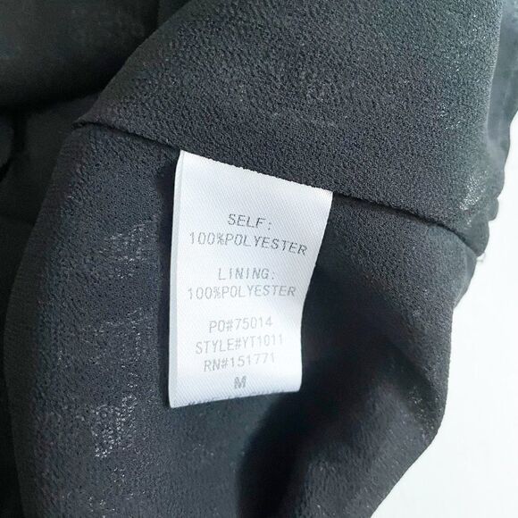 GILLI Sequin Leopard Print Crop Tank Top Camisole Black Silver Adjustable Size M - Picture 7 of 8